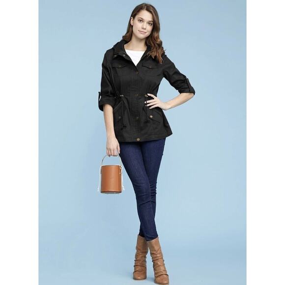 Made By Johnny Womens Pop Of Color Anorak‎ Parka Jacket Size XL - Picture 5 of 9